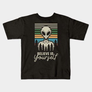 Believe In Yourself Alien Kids T-Shirt